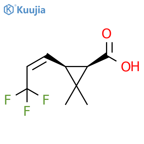(1R,3S)-2,2-Dimethyl-3-(1Z)-3,3,3-trifluoro-1-propen-1-ylcyclopropanecarboxylic Acid structure