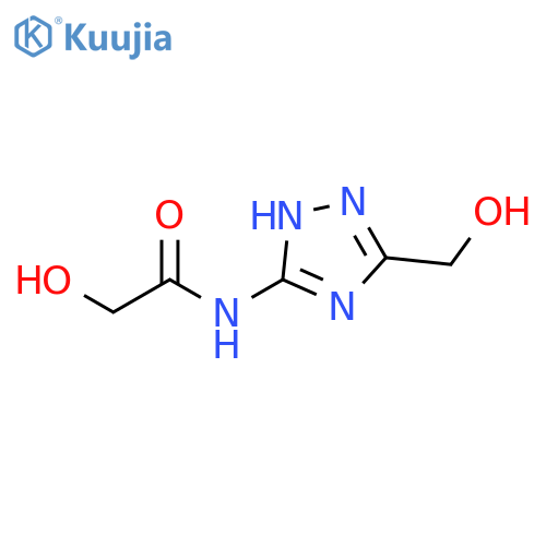 2-hydroxy-N-[5-(hydroxymethyl)-4H-1,2,4-triazol-3-yl]acetamide structure