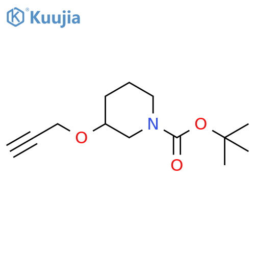 tert-butyl 3-(prop-2-yn-1-yloxy)piperidine-1-carboxylate structure