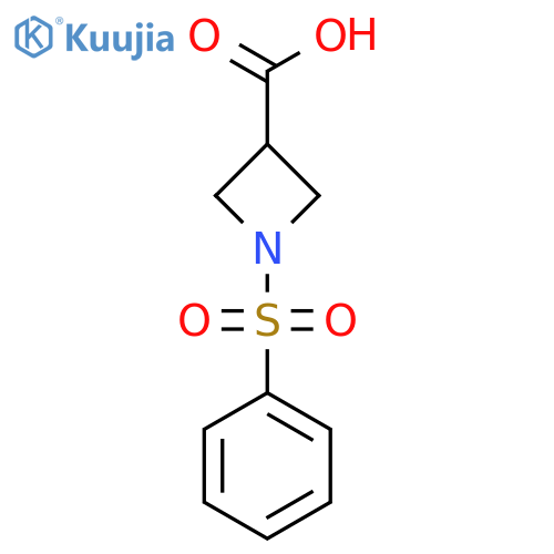1-(Benzenesulfonyl)azetidine-3-carboxylic acid structure