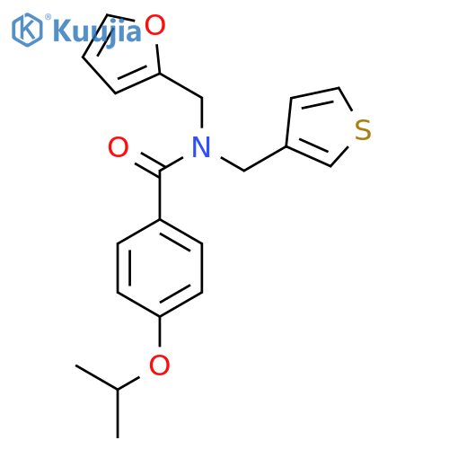 N-(furan-2-yl)methyl-4-(propan-2-yloxy)-N-(thiophen-3-yl)methylbenzamide structure