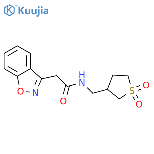 2-(1,2-benzoxazol-3-yl)-N-(1,1-dioxo-1lambda6-thiolan-3-yl)methylacetamide structure