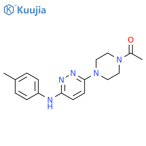 1-(4-{6-[(4-methylphenyl)amino]pyridazin-3-yl}piperazin-1-yl)ethan-1-one structure