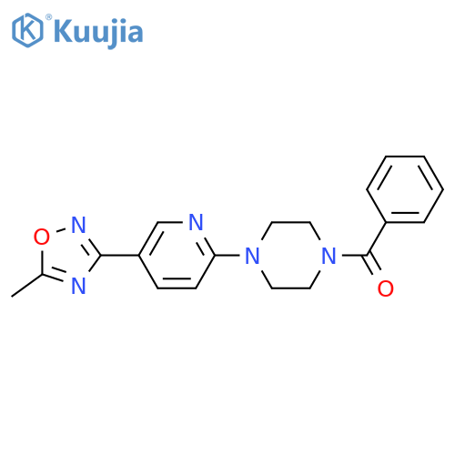 [4-[5-(5-methyl-1,2,4-oxadiazol-3-yl)pyridin-2-yl]piperazin-1-yl]-phenylmethanone structure