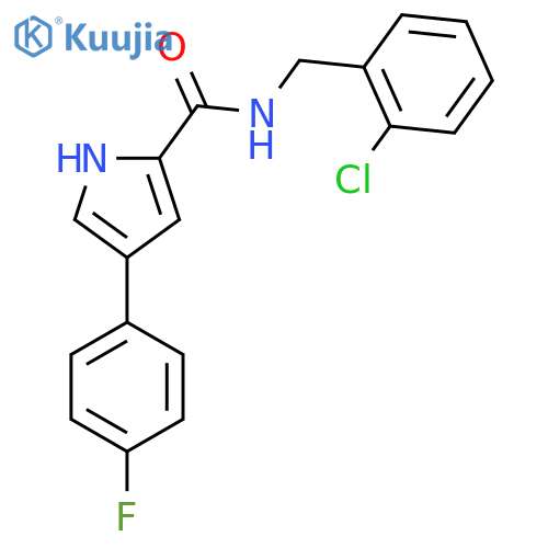 N-[(2-chlorophenyl)methyl]-4-(4-fluorophenyl)-1H-pyrrole-2-carboxamide structure