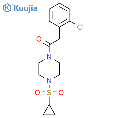 2-(2-chlorophenyl)-1-4-(cyclopropanesulfonyl)piperazin-1-ylethan-1-one structure