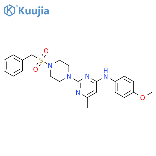 N-(4-methoxyphenyl)-6-methyl-2-(4-phenylmethanesulfonylpiperazin-1-yl)pyrimidin-4-amine structure
