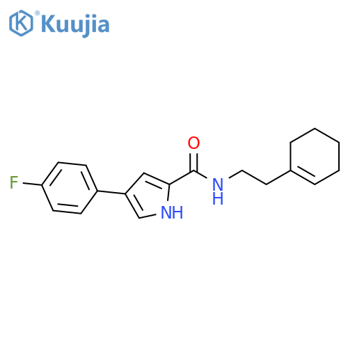 N-2-(cyclohex-1-en-1-yl)ethyl-4-(4-fluorophenyl)-1H-pyrrole-2-carboxamide structure