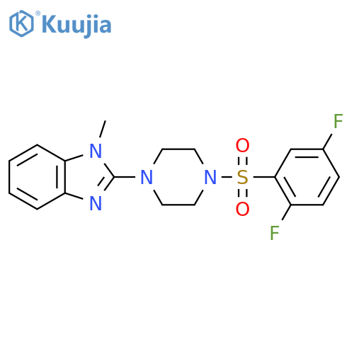 2-4-(2,5-difluorobenzenesulfonyl)piperazin-1-yl-1-methyl-1H-1,3-benzodiazole structure