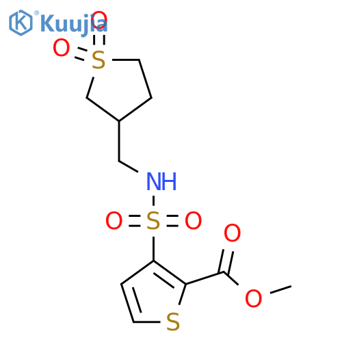 methyl 3-{(1,1-dioxo-1lambda6-thiolan-3-yl)methylsulfamoyl}thiophene-2-carboxylate structure