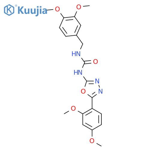 3-5-(2,4-dimethoxyphenyl)-1,3,4-oxadiazol-2-yl-1-(3,4-dimethoxyphenyl)methylurea structure