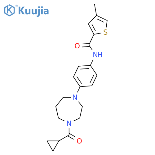 N-4-(4-cyclopropanecarbonyl-1,4-diazepan-1-yl)phenyl-4-methylthiophene-2-carboxamide structure