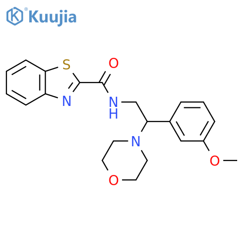 N-[2-(3-methoxyphenyl)-2-(morpholin-4-yl)ethyl]-1,3-benzothiazole-2-carboxamide structure