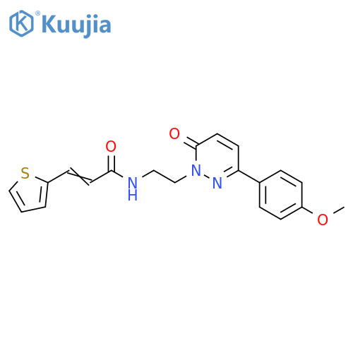 2-Propenamide, N-[2-[3-(4-methoxyphenyl)-6-oxo-1(6H)-pyridazinyl]ethyl]-3-(2-thienyl)- structure