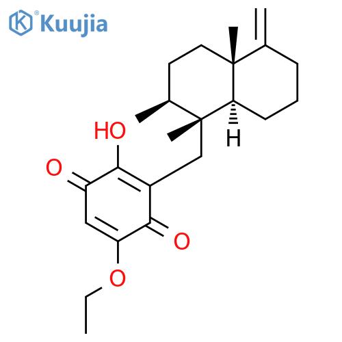 2,5-Cyclohexadiene-1,4-dione, 3-[[(1R,2S,4aS,8aS)-decahydro-1,2,4a-trimethyl-5-methylene-1-naphthalenyl]methyl]-5-ethoxy-2-hydroxy- structure