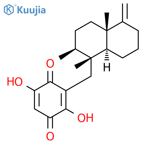 2,5-Cyclohexadiene-1,4-dione, 3-[[(1R,2S,4aS,8aS)-decahydro-1,2,4a-trimethyl-5-methylene-1-naphthalenyl]methyl]-2,5-dihydroxy- structure