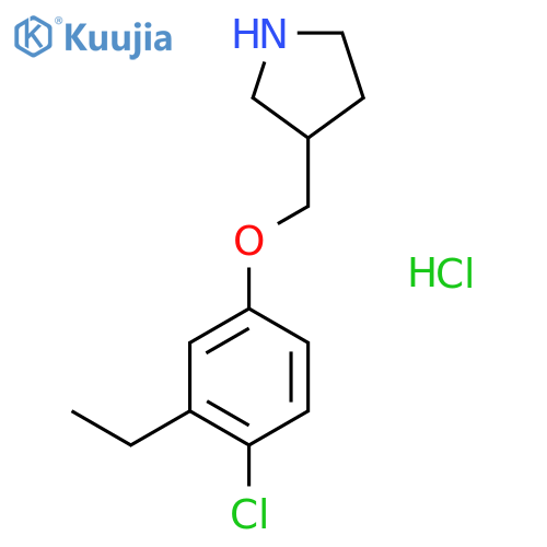 3-(4-Chloro-3-ethylphenoxy)methylpyrrolidinehydrochloride structure
