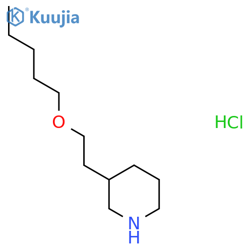 3-2-(Pentyloxy)ethylpiperidine hydrochloride structure