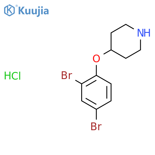 4-(2,4-Dibromophenoxy)piperidine hydrochloride structure