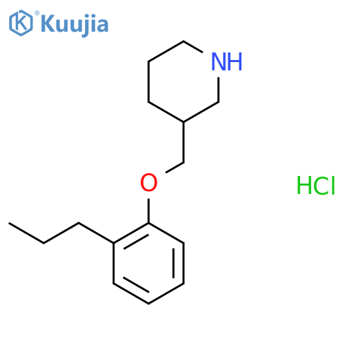 3-(2-Propylphenoxy)methylpiperidinehydrochloride structure