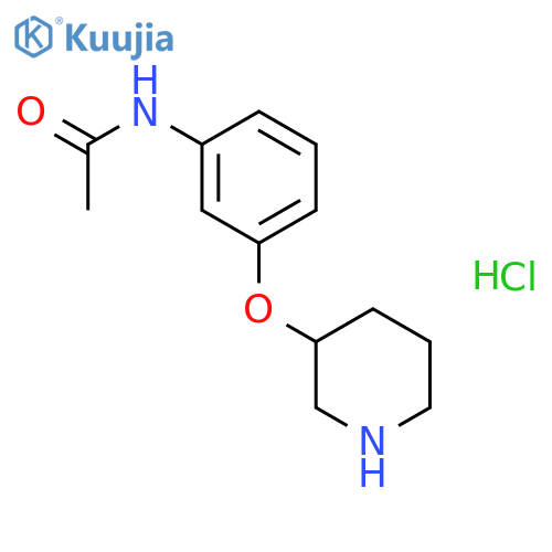 N-[3-(3-Piperidinyloxy)phenyl]acetamide hydrochloride structure