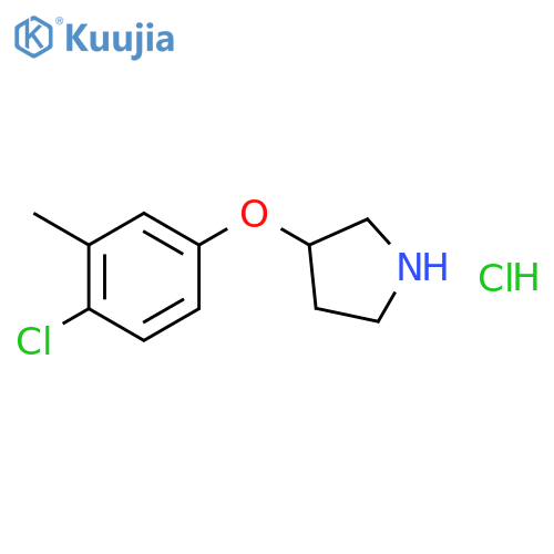 3-(4-Chloro-3-methylphenoxy)pyrrolidine hydrochloride structure