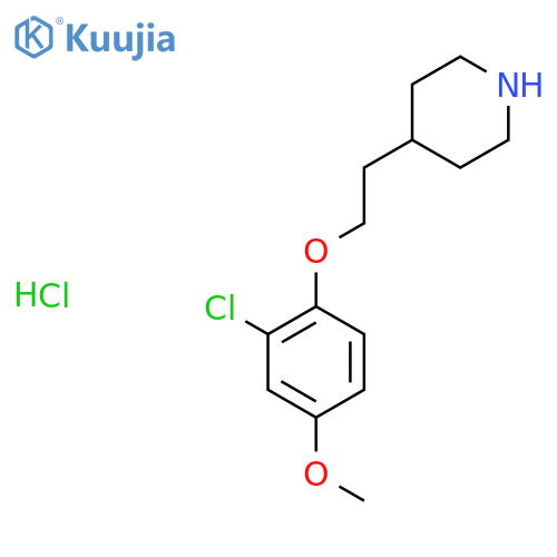 4-2-(2-Chloro-4-methoxyphenoxy)ethylpiperidinehydrochloride structure