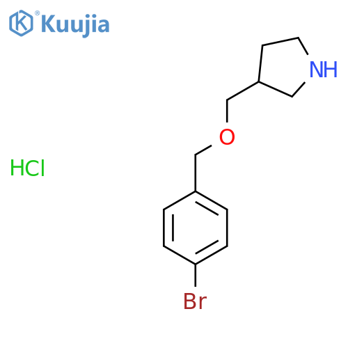 3-{(4-Bromobenzyl)oxymethyl}pyrrolidinehydrochloride structure