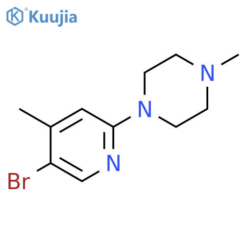 5-Bromo-2-(4-methylpiperazino)-4-picoline structure