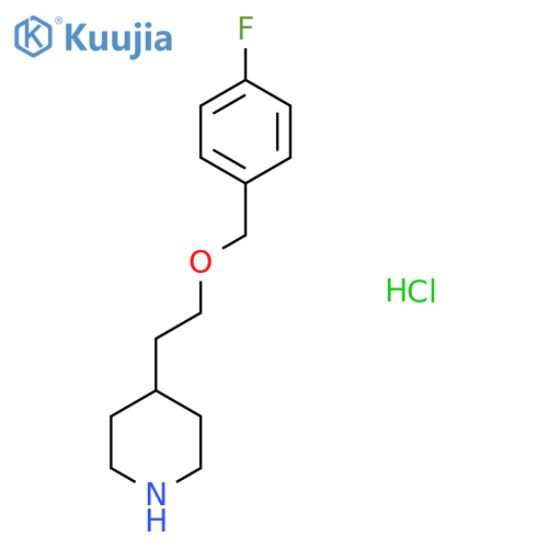 4-{2-(4-Fluorobenzyl)oxyethyl}piperidinehydrochloride structure