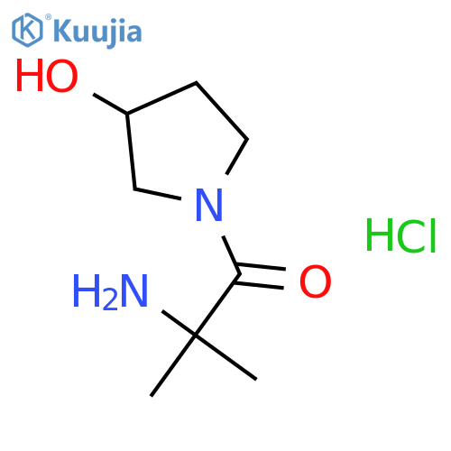 2-Amino-1-(3-hydroxy-1-pyrrolidinyl)-2-methyl-1-propanone hydrochloride structure
