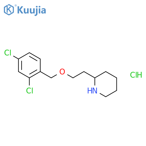 2-{2-(2,4-Dichlorobenzyl)oxyethyl}piperidinehydrochloride structure