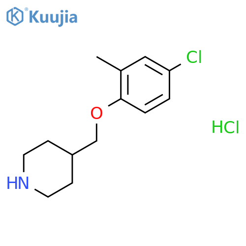4-Chloro-2-methylphenyl 4-piperidinylmethyl etherhydrochloride structure