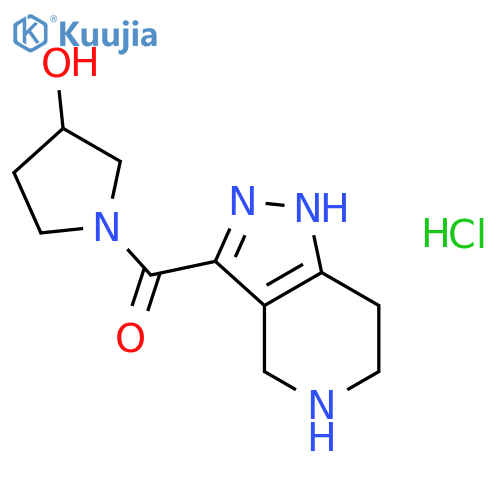 (3-Hydroxy-1-pyrrolidinyl)(4,5,6,7-tetrahydro-1H-pyrazolo4,3-cpyridin-3-yl)methanone Hydrochloride structure