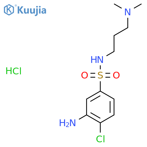 3-Amino-4-chloro-N-3-(dimethylamino)propyl-benzenesulfonamide hydrochloride structure