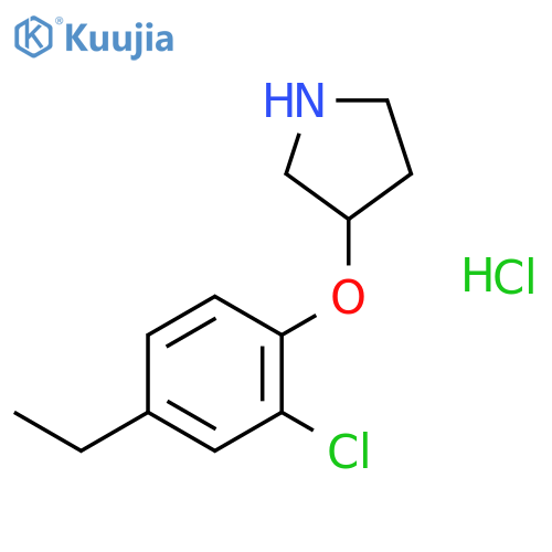 3-(2-Chloro-4-ethylphenoxy)pyrrolidinehydrochloride structure