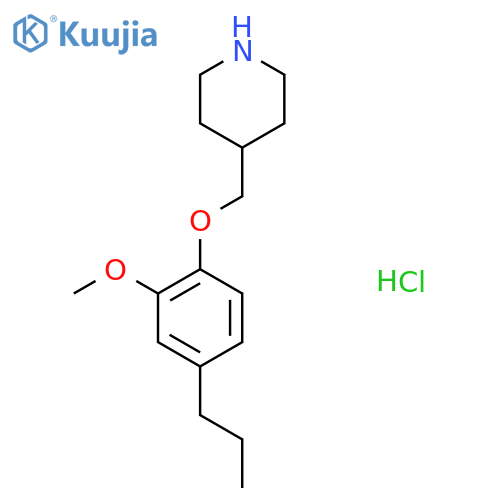 4-(2-Methoxy-4-propylphenoxy)methylpiperidinehydrochloride structure
