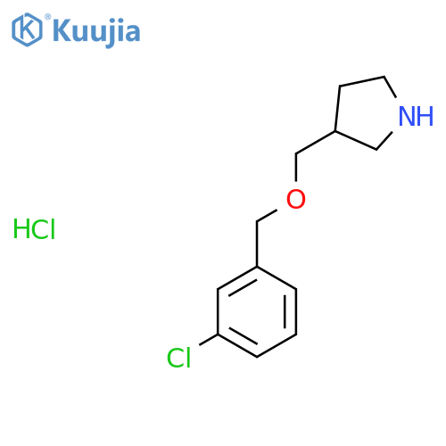 3-{(3-Chlorobenzyl)oxymethyl}pyrrolidinehydrochloride structure