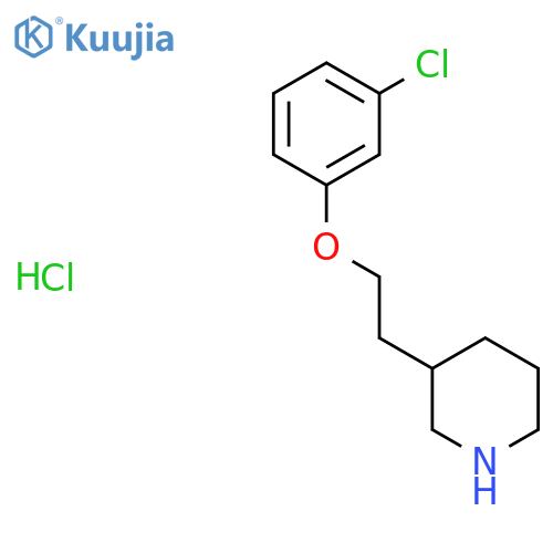 3-2-(3-Chlorophenoxy)ethylpiperidinehydrochloride structure