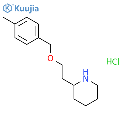 2-{2-(4-Methylbenzyl)oxyethyl}piperidinehydrochloride structure