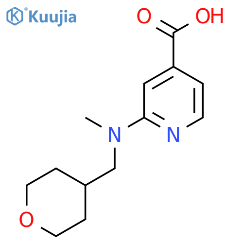 2-[Methyl(tetrahydro-2H-pyran-4-ylmethyl)amino]-isonicotinic acid structure