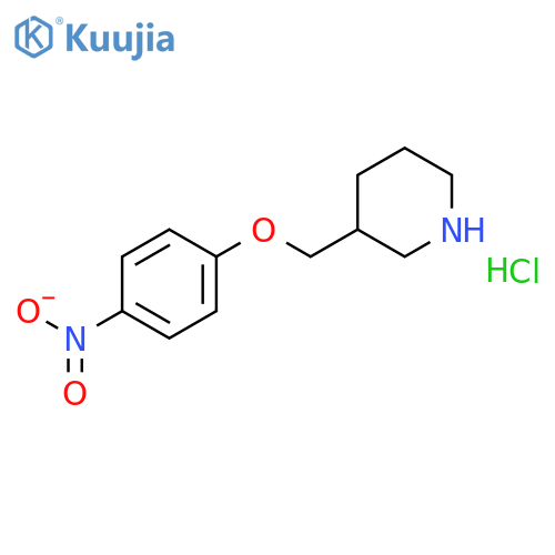 3-[(4-Nitrophenoxy)methyl]piperidine hydrochloride structure