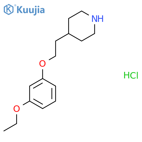 4-2-(3-Ethoxyphenoxy)ethylpiperidinehydrochloride structure