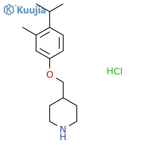 4-(4-Isopropyl-3-methylphenoxy)methylpiperidinehydrochloride structure