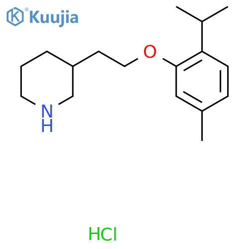 3-2-(2-Isopropyl-5-methylphenoxy)ethyl-piperidine hydrochloride structure