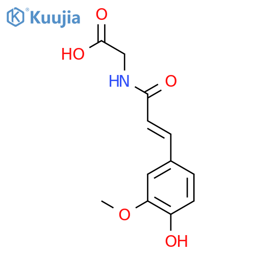 (E)-(3-(4-Hydroxy-3-methoxyphenyl)acryloyl)glycine structure