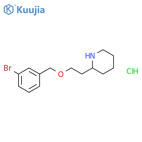 2-{2-(3-Bromobenzyl)oxyethyl}piperidinehydrochloride structure