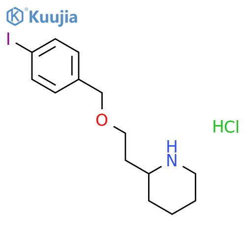 2-{2-(4-Iodobenzyl)oxyethyl}piperidinehydrochloride structure