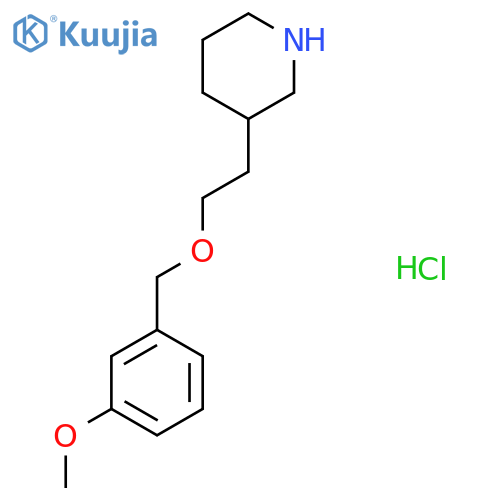 3-{2-(3-Methoxybenzyl)oxyethyl}piperidinehydrochloride structure