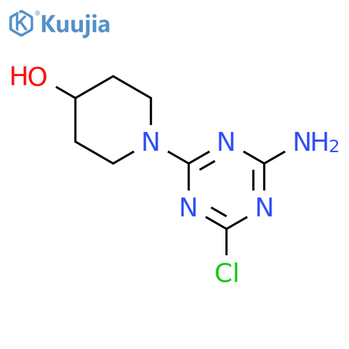 1-(4-Amino-6-chloro-1,3,5-triazin-2-YL)-4-piperidinol structure